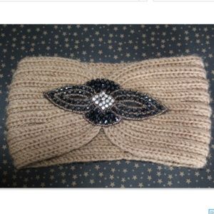 Beige and Onyx Headband